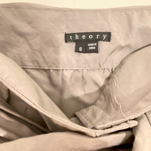THEORY Silk Mini Skirt Sz 6 - Picture 2 of 5